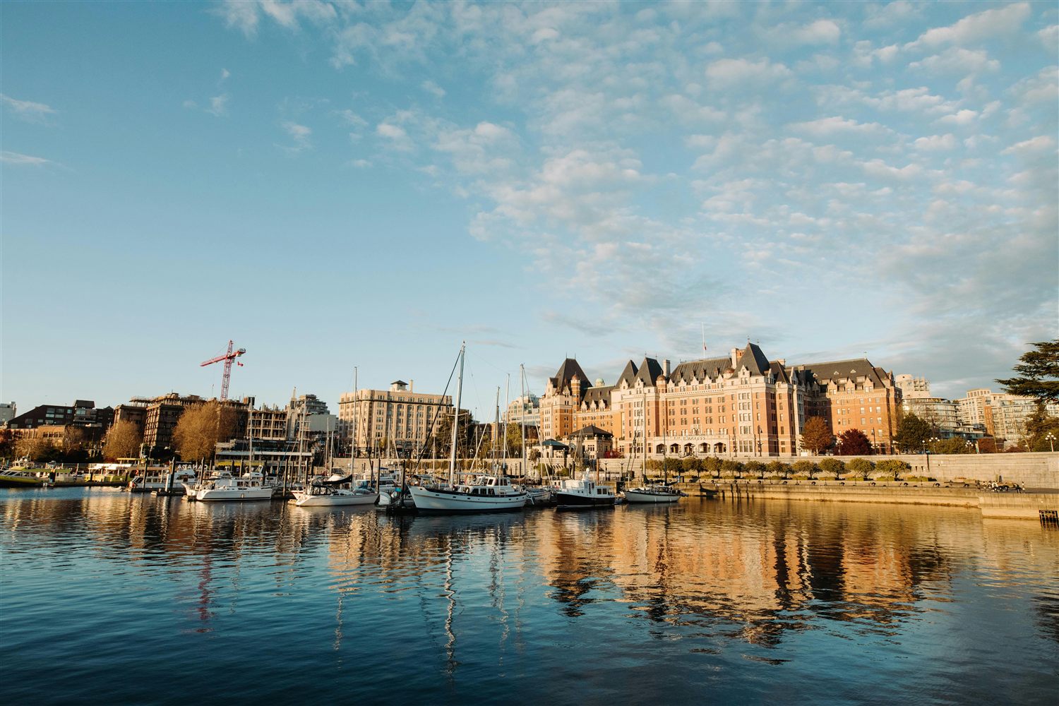The Inner Harbour and Empress Hotel in downtown Victoria, BC