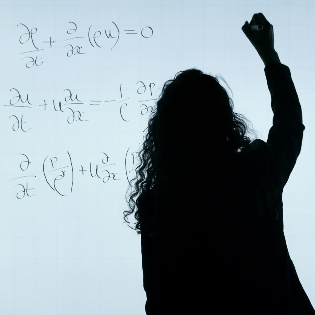student studying calculus at UVic Victoria BC